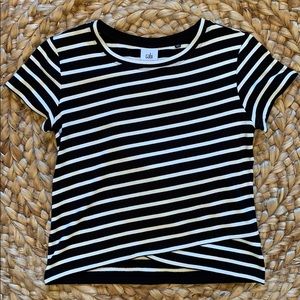 Cabi Gracie Striped Crop Tee